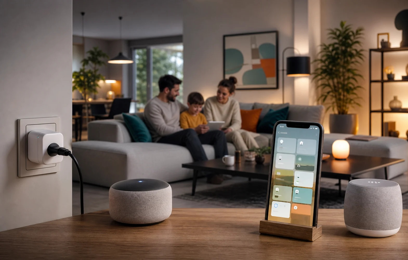 Maison connectée évolutive avec prises compatibles Matter