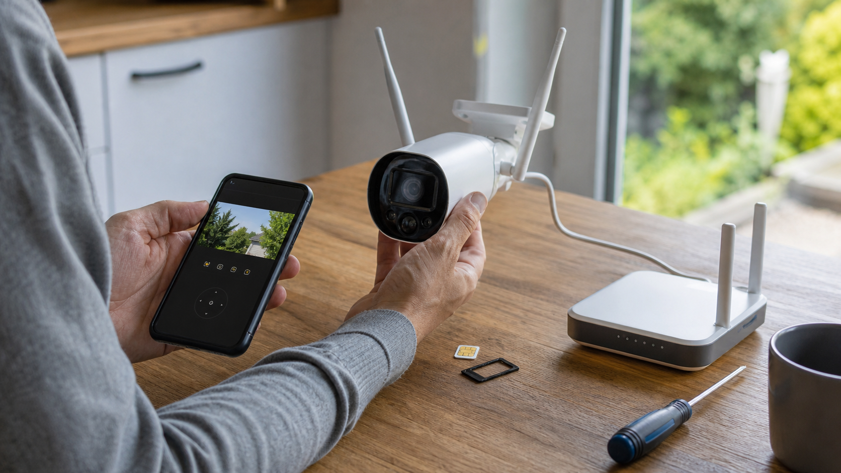 Test d'une camera 4G avec carte SIM avant installation