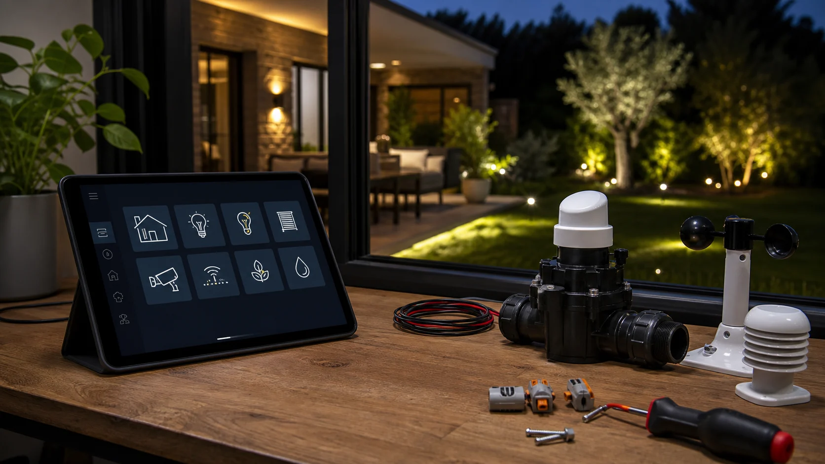 Tablette domotique et capteurs pour automatiser le jardin