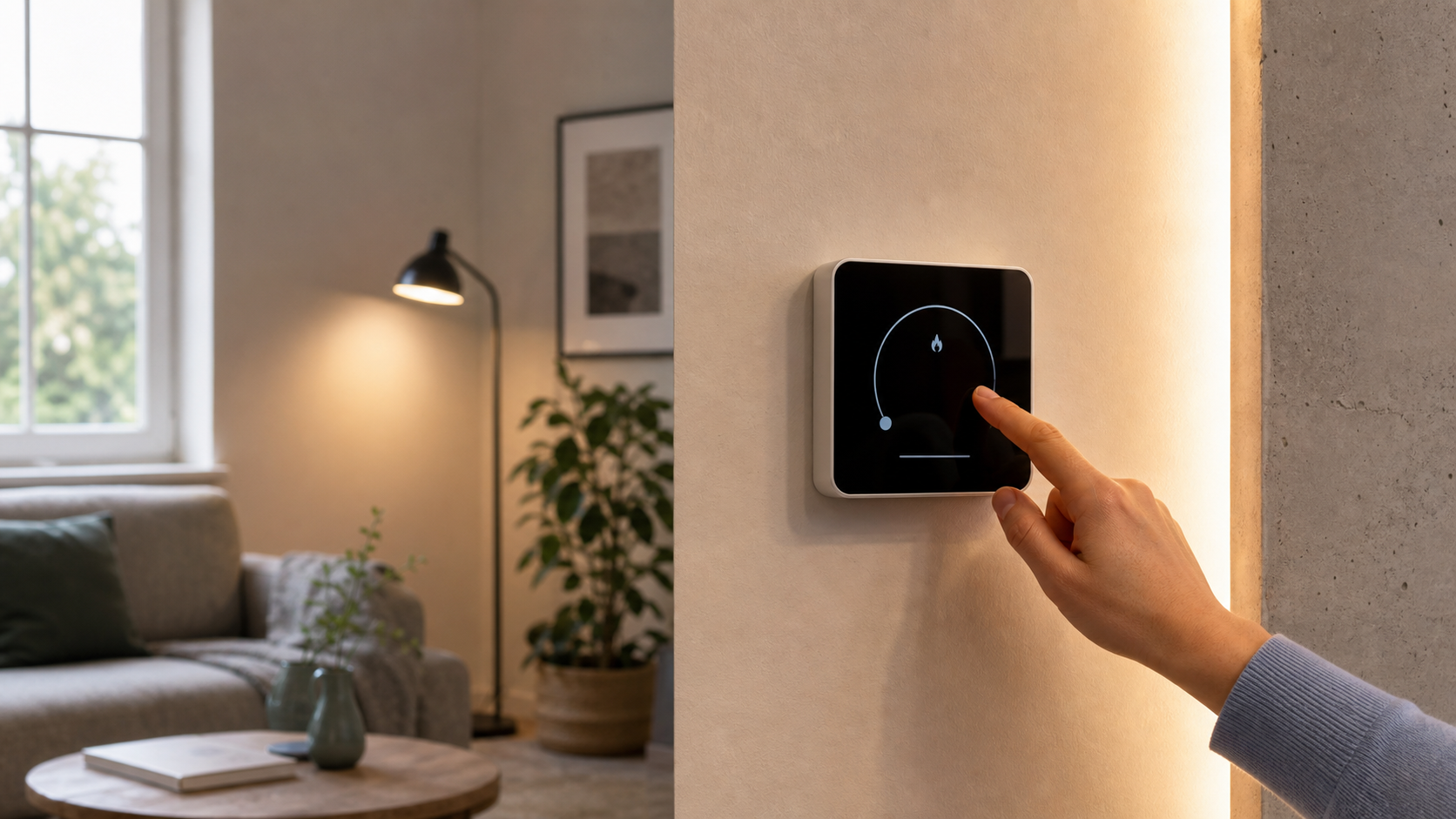 Thermostat connecté pour piloter un mur chauffant