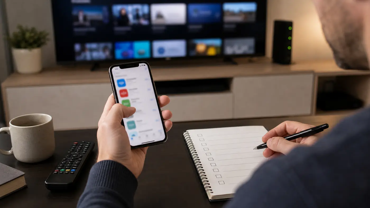 Vérification d’une application TV sur smartphone avant installation