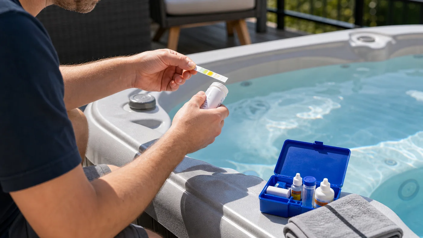 controle de la qualite de l eau d un spa semi rigide