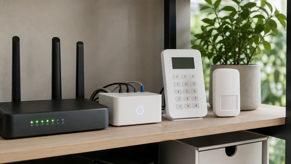 Installation d alarme plus resiliente avec routeur hub local clavier et capteur