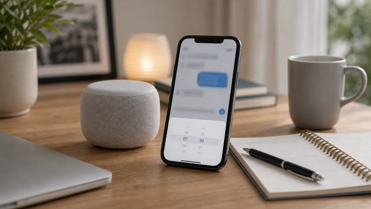 iPhone et agenda papier pour organiser l envoi differe de messages