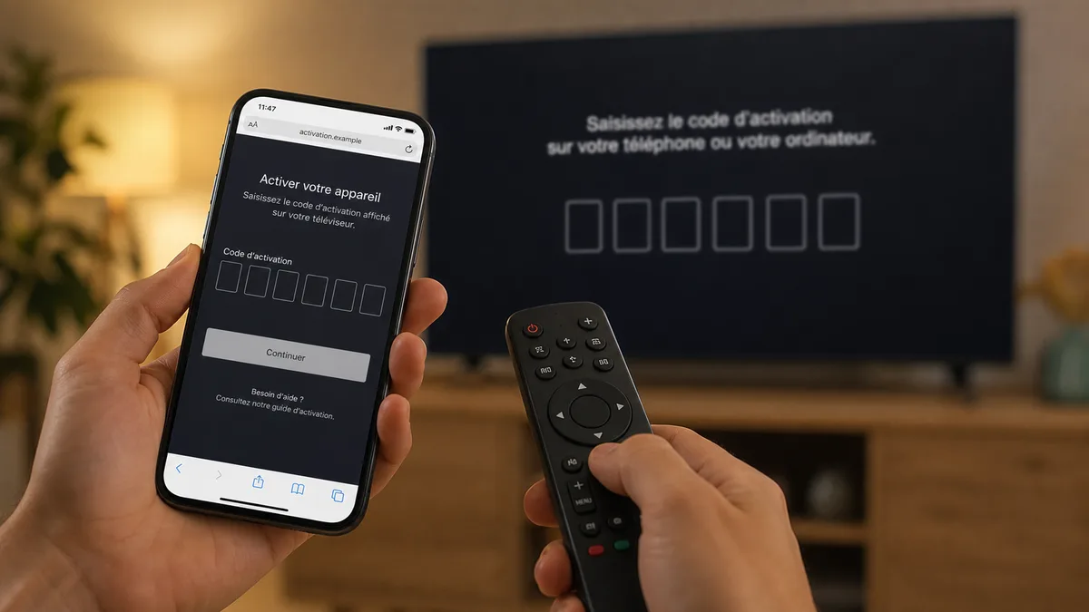 Saisie d un code d activation CANAL+ sur smartphone pour Android TV