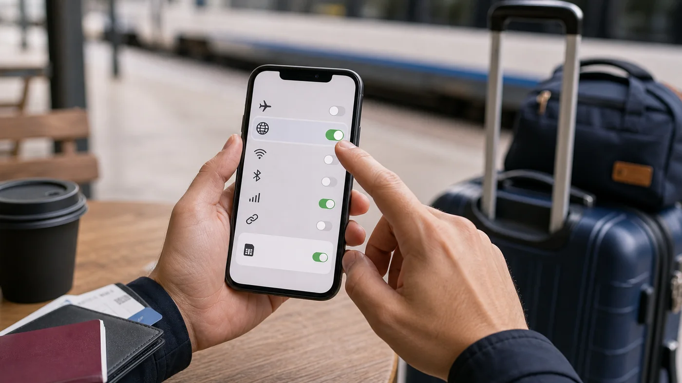 Vérification des réglages d itinérance data mobile avant un voyage