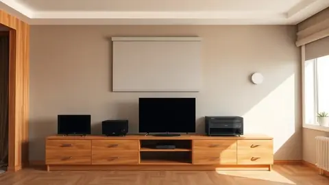 Comparatif de trois boxes domotiques alignées sur une étagère dans un salon moderne.