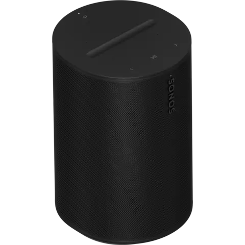 Enceinte multiroom dans une pièce de vie lumineuse, sans élément humain artificiel