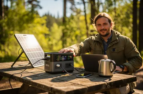 Grâce à l’Ecoflow Delta 2, profitez d’une énergie continue en toutes circonstances : cette batterie portable légère et compacte fournit jusqu’à 1 800 W, idéale pour le camping, les roadtrips, le travail en extérieur ou faire face aux coupures électriques, avec une durabilité exceptionnelle assurée par la technologie LiFePO4.